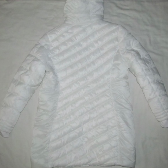 Spyder White Boundless Long Quilted Hooded Puffer Jacket Coat Womens Size XL - Picture 2 of 4